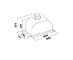 falmec Einbauhaube Built-in, 50 cm, Edelstahl 103315
