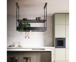 falmec Inselhaube Spazio, 130 cm, Schwarz, 102525