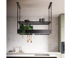 falmec Inselhaube Spazio, 130 cm, Schwarz, 102525