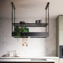 falmec Inselhaube Spazio, 130 cm, Schwarz, 102525