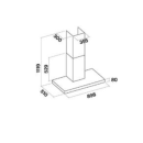 falmec Wandhaube Plane No-Drop, 90 cm, Edelstahl 103362
