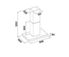 falmec Inselhaube Plane No-Drop, 90 cm, Edelstahl 103363