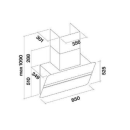 falmec Wandhaube Flipper NRS, 85 cm, Schwarz satiniert 101609
