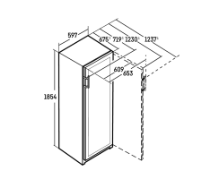 Liebherr Stand-Weintemperierschrank, WPbsi 5252 Vinidor, 59,7 x 185,4 cm, 155 Flaschen, EEK: F