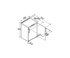 Liebherr Tischgefrierschrank, Fdgd 1404 Pure, mit SmartFrost, 55 x 85 cm, 107 l, EEK: D