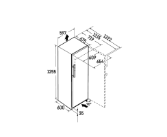 Liebherr Standgefrierschrank, FNd 4234 Plus, mit NoFrost, 59,7 x 125,5 cm, 160 l, EEK: D