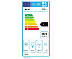 Novy Muldenlüfter Panorama Pro Matte Line 90 Induktionskochfeld 88 cm 4 Kochzonen 1821-g1