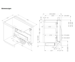 Novy Muldenlüfter Panorama Pro Matte Line 90 Induktionskochfeld 88 cm 4 Kochzonen 1821-g1