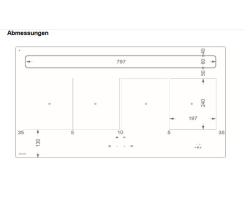 Novy Muldenlüfter Panorama Pro Matte Line 90 Induktionskochfeld 88 cm 4 Kochzonen 1821-g1