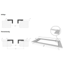 Novy Muldenlüfter Panorama Pro Matte Line 90 Induktionskochfeld 88 cm 4 Kochzonen 1821-g1