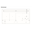 Novy Muldenlüfter Panorama Pro Matte Line 90 Induktionskochfeld 88 cm 4 Kochzonen 1821-g1