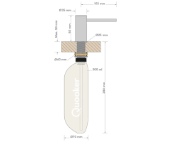 Quooker Nordic Seifenspender lang verchromt glänzend...