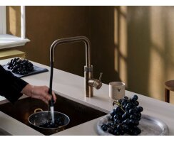 Quooker Flex Square COMBI+ CUBE Messing Patina *7 Jahre Garantie & CUBE Filter Starter Paket* FXSPTB COMBI+ CUBE2