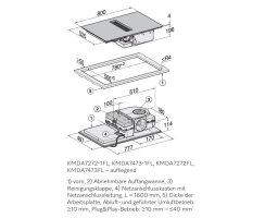 Miele Kochfeld mit Wrasenabzug KMDA 7272-1 FL Silence - rahmenlos