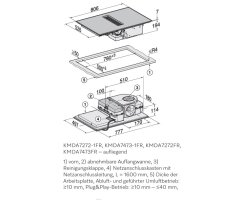 Miele Kochfeld mit Wrasenabzug KMDA 7272-1 FR Silence