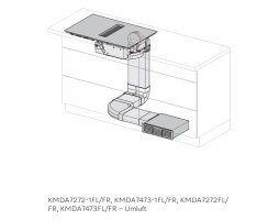 Miele Kochfeld mit Wrasenabzug KMDA 7272-1 FR Silence