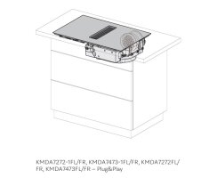 Miele Kochfeld mit Wrasenabzug KMDA 7473-1 FL Silence - rahmenlos