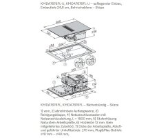Miele Kochfeld mit Wrasenabzug KMDA 7676-1 FL - BlackPerfection - rahmenlos