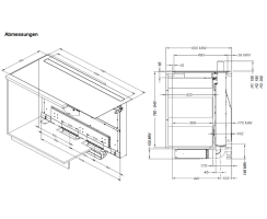 Novy Muldenlüfter Panorama Pro Matte Line 120 cm  5 Kochzonen 42120-g1