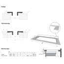 Novy Muldenlüfter Panorama Pro Matte Line 120 cm  5 Kochzonen 42120-g1