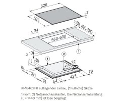 Miele Induktionskochfeld KM 8462 FR - 626 x 526 mm