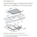 Miele Vollflächen-Induktionskochfeld KM 8665 FR - 626 x 526 mm