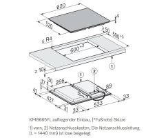 Miele Vollflächen-Induktionskochfeld KM 8665 FL - 620 x 520 mm