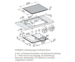 Miele Vollflächen-Induktionskochfeld KM 8665 FL - 620 x 520 mm