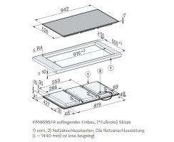 Miele Vollflächen-Induktionskochfeld KM 8695 FR - 942 x 526 mm