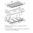 Miele Vollflächeninduktion KM 8895 FL Diamond - 936 x 520 mm - rahmenlos