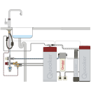 Quooker Flex Round COMBI CUBE Messing Patina *7 Jahre Garantie & CUBE Filter Starter Paket* FXRPTB COMBI CUBE2