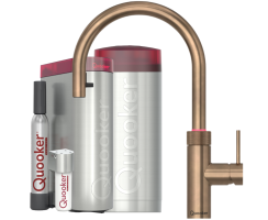 Quooker Flex Round COMBI+ CUBE Messing Patina *7 Jahre...