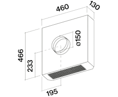 falmec Außenwandgebläse 1000 m³/h, 101064