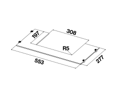 falmec Glaskonsole 60 cm 101141