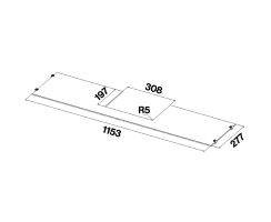 falmec Glaskonsole 120 cm 101663