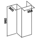 falmec Schachtverlängerung H 960 - Wand - Weiß 103066