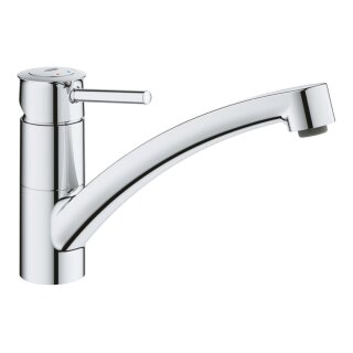 GROHE BauClassic 30575000 Einhand-Spültischbatterie, niedriger Auslauf, 1/2" Chrom