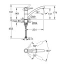 GROHE BauClassic 30575000 Einhand-Spültischbatterie, niedriger Auslauf, 1/2" Chrom