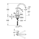 GROHE BauLoop 31368001 Einhand-Spültischbatterie, hoher Auslauf, 1/2" Chrom