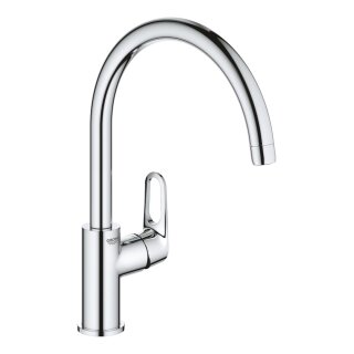 GROHE BauFlow 31538001 Einhand-Spültischbatterie, hoher Auslauf,1/2" Chrom