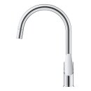 GROHE BauEdge 30536000 Einhand-Spültischbatterie, herausziehbar, hoher Auslauf, 1/2", Chrom