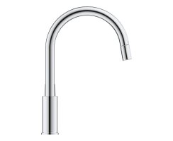 GROHE BauLoop 30543000 Einhand-Spültischbatterie, herausziehbar, hoher Auslauf, 1/2", Chrom