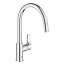 GROHE BauLoop 30543000 Einhand-Spültischbatterie, herausziehbar, hoher Auslauf, 1/2", Chrom
