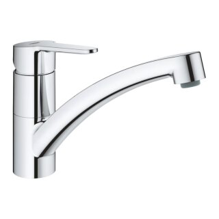 GROHE BauEco 31680000 Einhand-Spültischbatterie, niedriger Auslauf, 1/2" Chrom