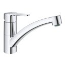 GROHE BauEco 31680000 Einhand-Spültischbatterie, niedriger Auslauf, 1/2" Chrom