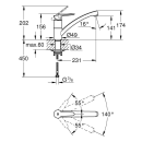 GROHE BauEco 31680000 Einhand-Spültischbatterie, niedriger Auslauf, 1/2" Chrom