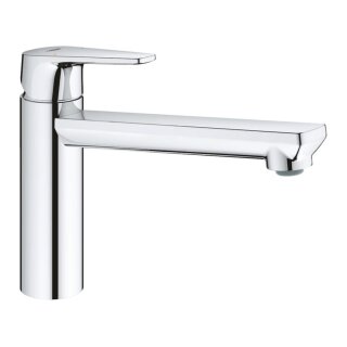 GROHE BauEdge 31693000 Einhand-Spültischbatterie, mittelhoher Auslauf, 1/2" Chrom