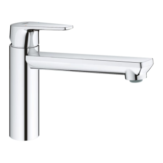 GROHE BauEdge 31693000 Einhand-Spültischbatterie, mittelhoher Auslauf, 1/2" Chrom