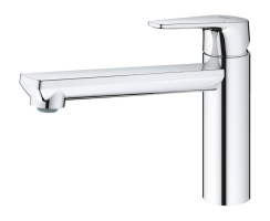 GROHE BauEdge 31693000 Einhand-Spültischbatterie, mittelhoher Auslauf, 1/2" Chrom