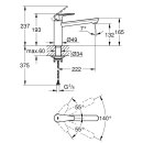 GROHE BauEdge 31693000 Einhand-Spültischbatterie, mittelhoher Auslauf, 1/2" Chrom
